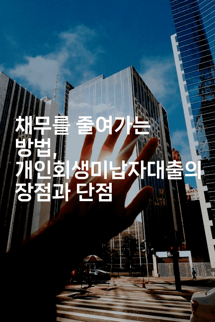 채무를 줄여가는 방법, 개인회생미납자대출의 장점과 단점-마켓찡