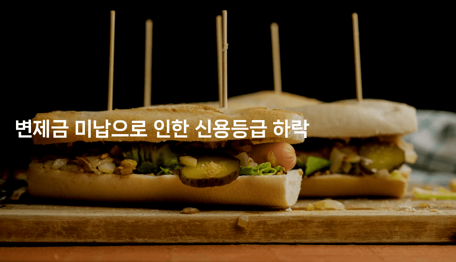 변제금 미납으로 인한 신용등급 하락-마켓찡